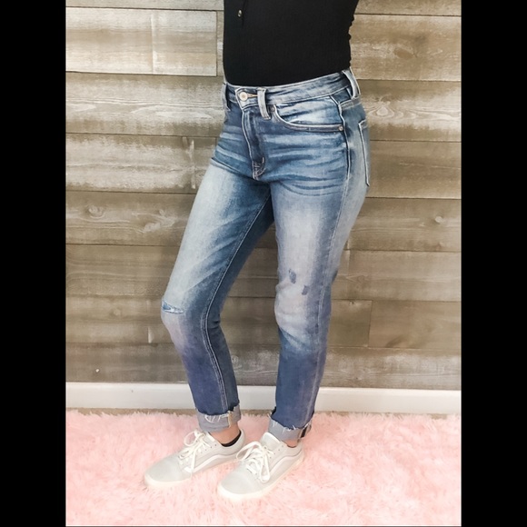 Brand New Kancan cuffed straight leg jean - Picture 7 of 13